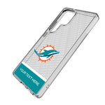 Miami Dolphins Personalized EndZone Plus Clear Phone Case for Samsung Galaxy