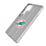 Miami Dolphins Text Backdrop Clear Phone Case for Samsung Galaxy