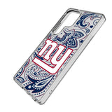 New York Giants Paisley Clear Phone Case for Samsung Galaxy