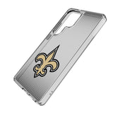 New Orleans Saints Linen Clear Phone Case for Samsung Galaxy