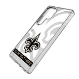New Orleans Saints Personalized Tilt Clear Phone Case for Samsung Galaxy