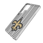New Orleans Saints Text Backdrop Clear Phone Case for Samsung Galaxy