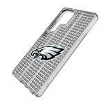 Philadelphia Eagles Text Backdrop Clear Phone Case for Samsung Galaxy