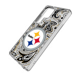 Pittsburgh Steelers Paisley Clear Phone Case for Samsung Galaxy