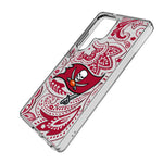 Tampa Bay Buccaneers Paisley Clear Phone Case for Samsung Galaxy
