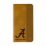 University of Alabama Crimson Tide Script A Personalized Burn Folio Phone Case for Apple iPhone