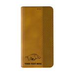 University of Arkansas Fayetteville Razorbacks Personalized Burn Folio Phone Case for Apple iPhone
