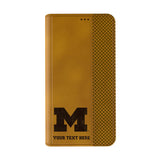 University of Michigan Wolverines Personalized Burn Folio Phone Case for Apple iPhone