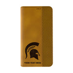 Michigan State University Spartans Personalized Burn Folio Phone Case for Apple iPhone