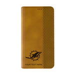 Miami Dolphins Personalized Burn Folio Phone Case for Apple iPhone