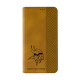 Minnesota Vikings Personalized Burn Folio Phone Case for Apple iPhone