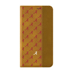 University of Alabama Crimson Tide Script A Fashion Pattern Folio Phone Case for Samsung Galaxy