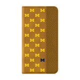 University of Michigan Wolverines Fashion Pattern Folio Phone Case for Samsung Galaxy