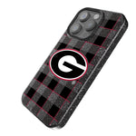 University of Georgia Bulldogs Plaid Bling Phone Case for Apple iPhone