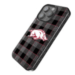 Arkansas Razorbacks Plaid Bling Phone Case-1