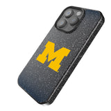 University of Michigan Wolverines Linen Bling Phone Case for Apple iPhone