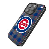 Chicago Cubs Plaid Bling Phone Case