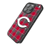 Cincinnati Reds Plaid Bling Phone Case-1