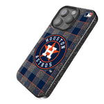 Houston Astros Plaid Bling Phone Case