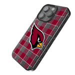 Arizona Cardinals Plaid Bling Phone Case-1