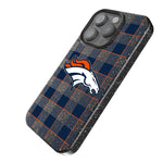 Denver Broncos Plaid Bling Phone Case