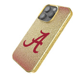 University of Alabama Crimson Tide Script A Linen Bling Phone Case for Apple iPhone
