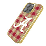 Alabama Crimson Tide Plaid Bling Phone Case-1