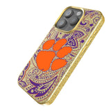 Clemson University Tigers Paisley Bling Phone Case