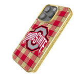 Ohio State University Buckeyes Plaid Bling Phone Case