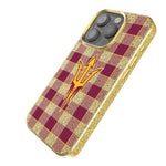 Arizona State University Sun Devils Plaid Bling Phone Case for Apple iPhone