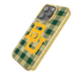 Baylor University Bears Plaid Bling Phone Case
