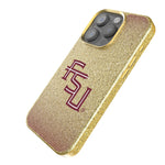 Florida State University Seminoles Athletic Wordmark Linen Bling Phone Case for Apple iPhone