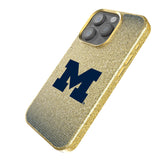 University of Michigan Wolverines Linen Bling Phone Case for Apple iPhone