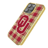 University of Oklahoma Sooners Plaid Bling Phone Case