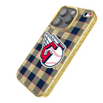 Cleveland Guardians Plaid Bling Phone Case-1