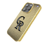 Colorado Rockies Linen Bling Phone Case for Apple iPhone