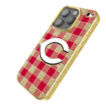 Cincinnati Reds Plaid Bling Phone Case-1