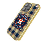 Houston Astros Plaid Bling Phone Case