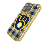 Milwaukee Brewers Plaid Bling Phone Case