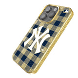 New York Yankees Plaid Bling Phone Case-1