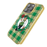 Boston Celtics Plaid Bling Phone Case-1