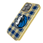 Dallas Mavericks Plaid Bling Phone Case-1