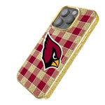 Arizona Cardinals Plaid Bling Phone Case-1