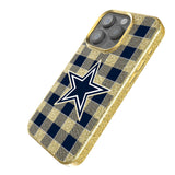 Dallas Cowboys Plaid Bling Phone Case-1