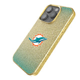 Miami Dolphins Linen Bling Phone Case for Apple iPhone
