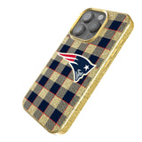 New England Patriots Plaid Bling Phone Case