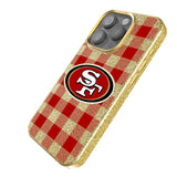 San Francisco 49ers Plaid Bling Phone Case