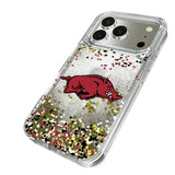 University of Arkansas Fayetteville Razorbacks Confetti Glitter Phone Case for Apple iPhone 17 Series
