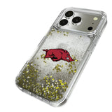 University of Arkansas Fayetteville Razorbacks Linen Glitter Phone Case for Apple iPhone 17 Series