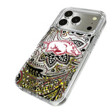 University of Arkansas Fayetteville Razorbacks Paisley Glitter Phone Case for Apple iPhone 17 Series
